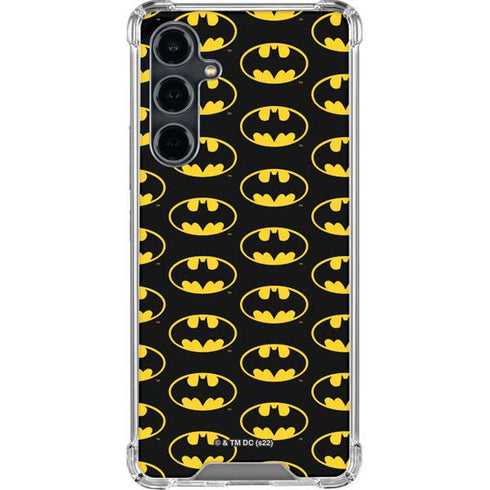 DC Comics Batman Logo Pattern Galaxy S23 FE Clear Case