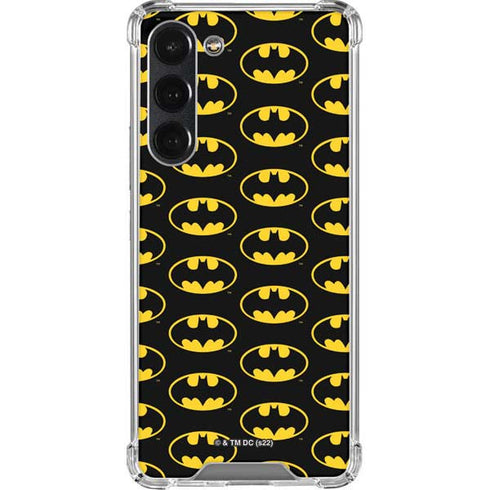 DC Comics Batman Logo Pattern Galaxy S23 Plus Clear Case