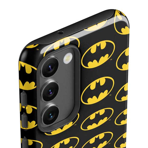 DC Comics Batman Logo Pattern Galaxy S23 Plus Pro Case