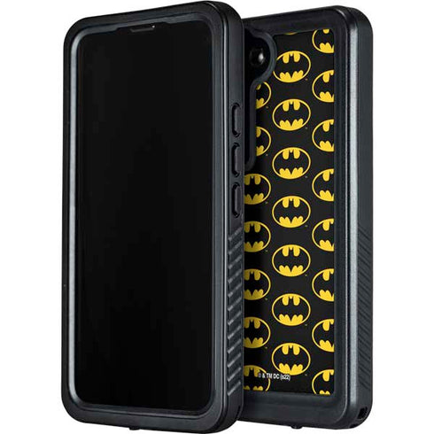 DC Comics Batman Logo Pattern Galaxy S23 Plus Waterproof Case