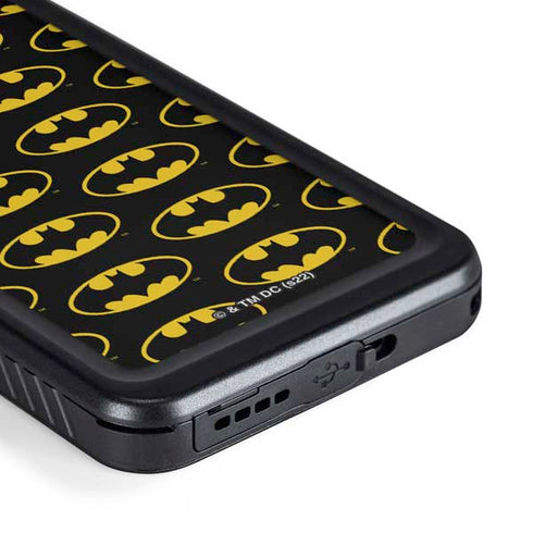 DC Comics Batman Logo Pattern Galaxy S23 Waterproof Case
