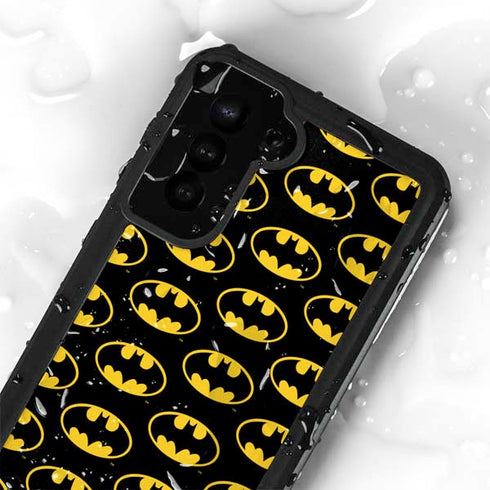 DC Comics Batman Logo Pattern Galaxy S23 Waterproof Case