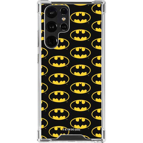 DC Comics Batman Logo Pattern Galaxy S24 Ultra Clear Case