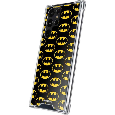 DC Comics Batman Logo Pattern Galaxy S24 Ultra Clear Case