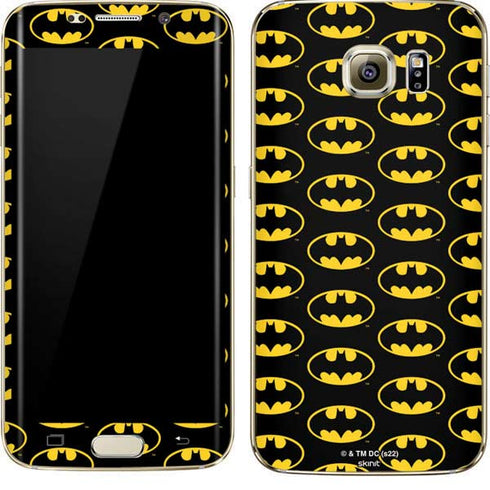 DC Comics Batman Logo Pattern Galaxy S7 Edge Skin