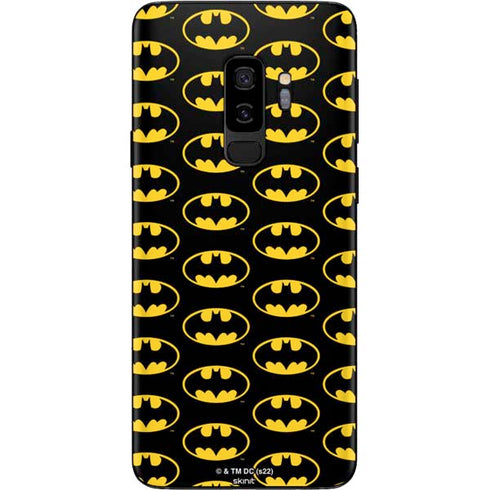 DC Comics Batman Logo Pattern Galaxy S9 Plus Skin