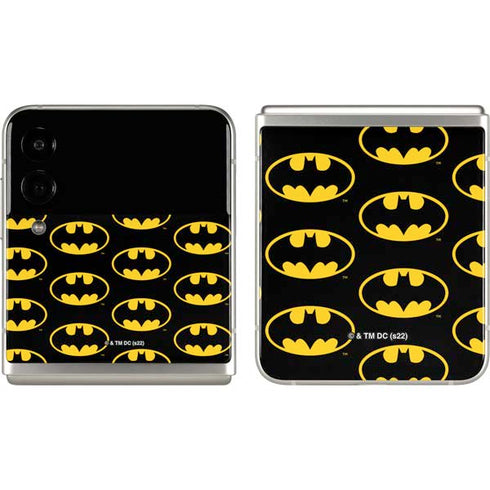 DC Comics Batman Logo Pattern Galaxy Z Flip3 5G Skin