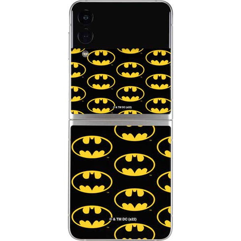 DC Comics Batman Logo Pattern Galaxy Z Flip4 5G Skin