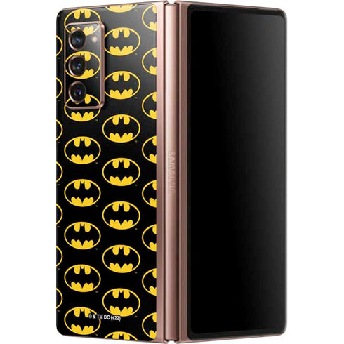 DC Comics Batman Logo Pattern Galaxy Z Fold2 5G Skin