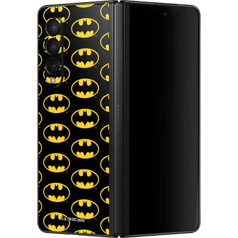 DC Comics Batman Logo Pattern Galaxy Z Fold3 5G Skin
