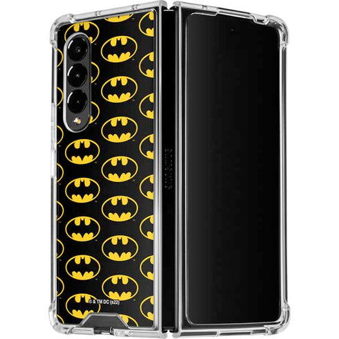 DC Comics Batman Logo Pattern Galaxy Z Fold4 5G Clear Case
