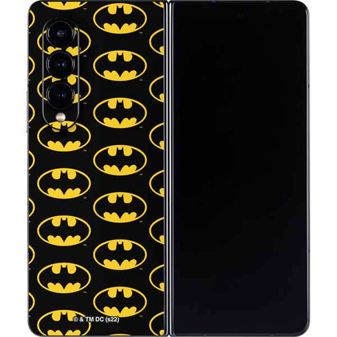 DC Comics Batman Logo Pattern Galaxy Z Fold4 5G Skin