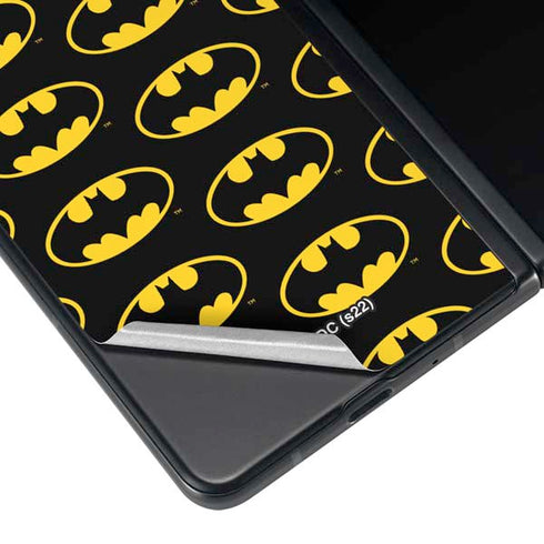 DC Comics Batman Logo Pattern Galaxy Z Fold4 5G Skin
