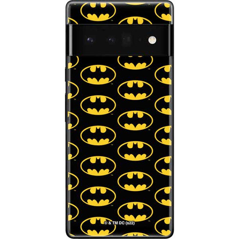 DC Comics Batman Logo Pattern Google Pixel 6 Pro Skin