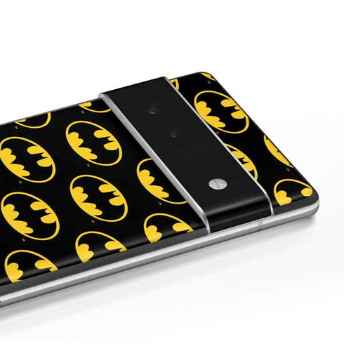 DC Comics Batman Logo Pattern Google Pixel 6 Pro Skin