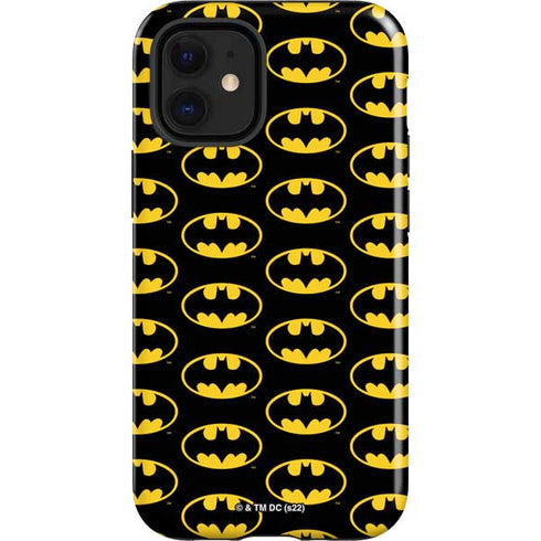 DC Comics Batman Logo Pattern iPhone 12 Mini Impact Case