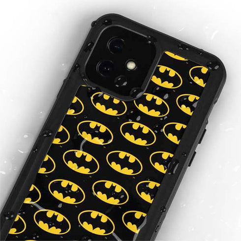 DC Comics Batman Logo Pattern iPhone 12 Mini Waterproof Case