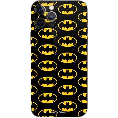 DC Comics Batman Logo Pattern iPhone 12 Pro Skin