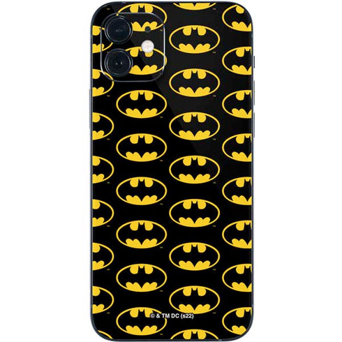 DC Comics Batman Logo Pattern iPhone 12 Skin