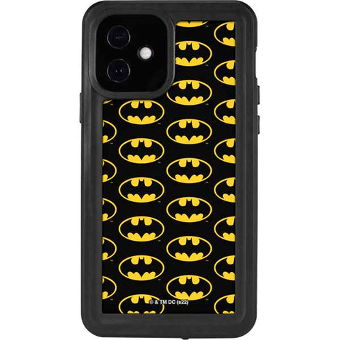 DC Comics Batman Logo Pattern iPhone 12 Waterproof Case