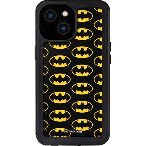 DC Comics Batman Logo Pattern iPhone 13 Mini Waterproof Case