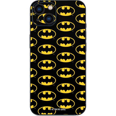 DC Comics Batman Logo Pattern iPhone 14 Plus Skin