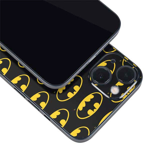 DC Comics Batman Logo Pattern iPhone 14 Plus Skin