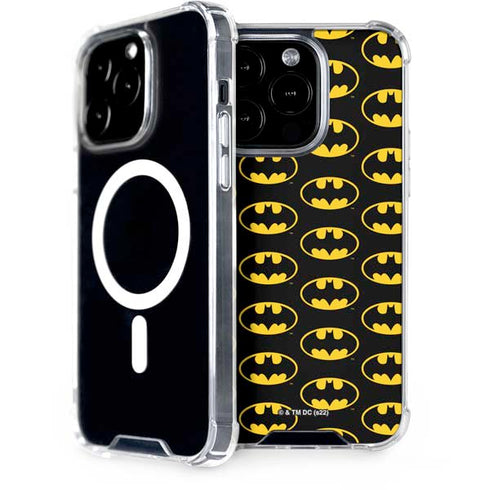 DC Comics Batman Logo Pattern iPhone 14 Pro MagSafe Case