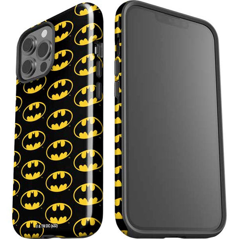 DC Comics Batman Logo Pattern iPhone 14 Pro Max Impact Case