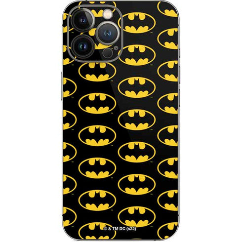 DC Comics Batman Logo Pattern iPhone 14 Pro Max Skin