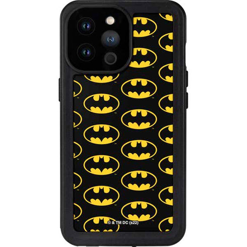 DC Comics Batman Logo Pattern iPhone 14 Pro Max Waterproof Case
