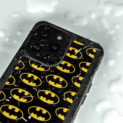 DC Comics Batman Logo Pattern iPhone 14 Pro Max Waterproof Case