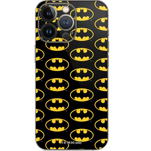 DC Comics Batman Logo Pattern iPhone 14 Pro Skin