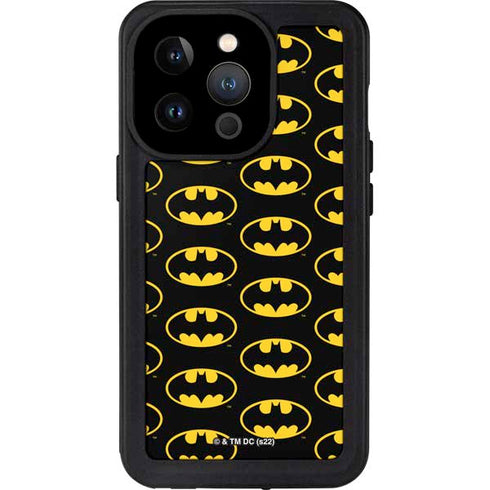 DC Comics Batman Logo Pattern iPhone 15 Pro Waterproof Case