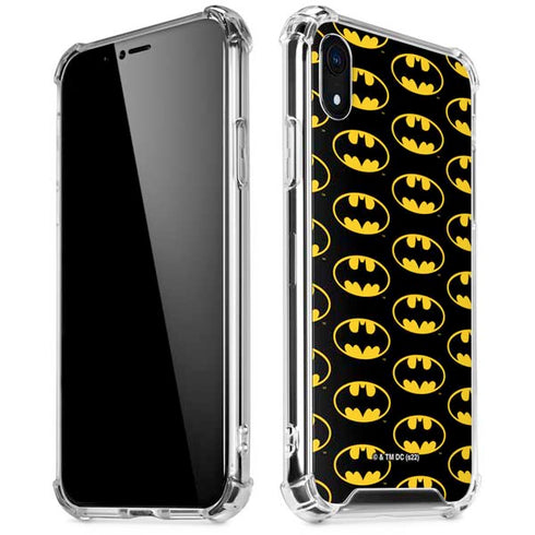 DC Comics Batman Logo Pattern iPhone XR Clear Case