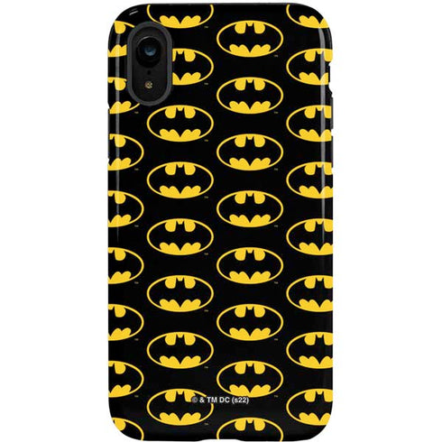DC Comics Batman Logo Pattern iPhone XR Pro Case