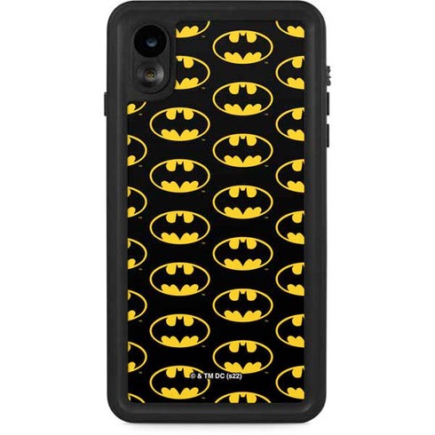 DC Comics Batman Logo Pattern iPhone XR Waterproof Case
