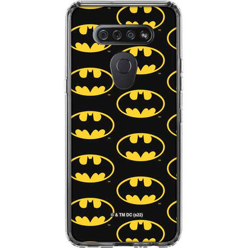 DC Comics Batman Logo Pattern LG K51/Q51 Clear Case