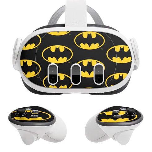 DC Comics Batman Logo Pattern Meta Quest 3 Skin
