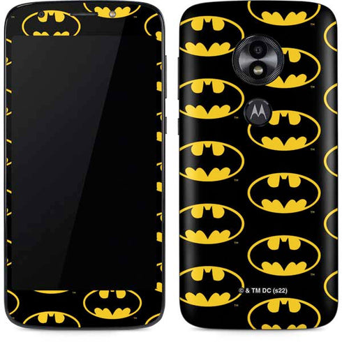 DC Comics Batman Logo Pattern Moto E5 Play Skin