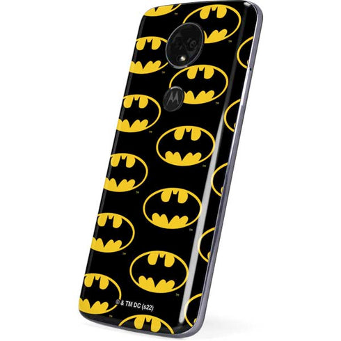 DC Comics Batman Logo Pattern Moto E5 Plus Skin