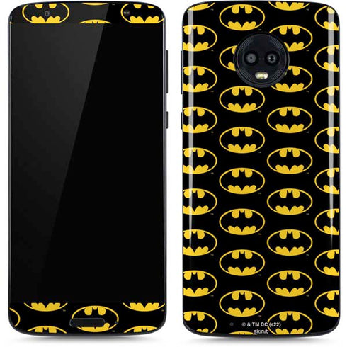 DC Comics Batman Logo Pattern Moto G6 Skin