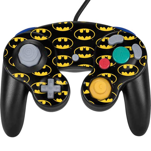 DC Comics Batman Logo Pattern Nintendo GameCube Controller Skin
