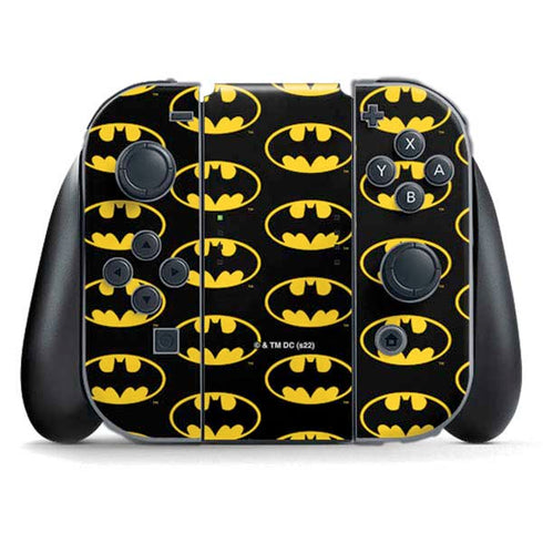DC Comics Batman Logo Pattern Nintendo Switch (2017-2021) Joy-Con Controller Skin
