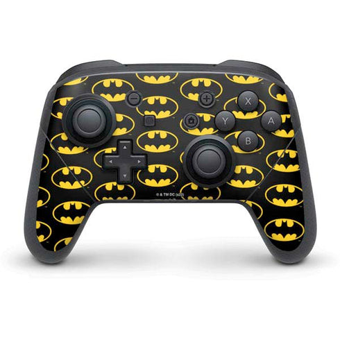 DC Comics Batman Logo Pattern Nintendo Switch Pro Controller Skin