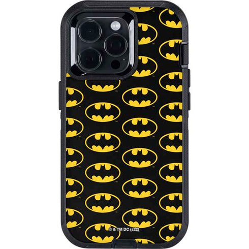 DC Comics Batman Logo Pattern Otterbox Defender iPhone Skin