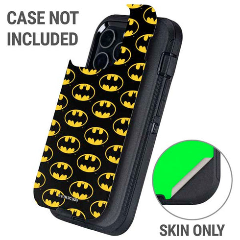 DC Comics Batman Logo Pattern Otterbox Defender iPhone Skin