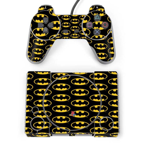 DC Comics Batman Logo Pattern PlayStation Classic Bundle Skin