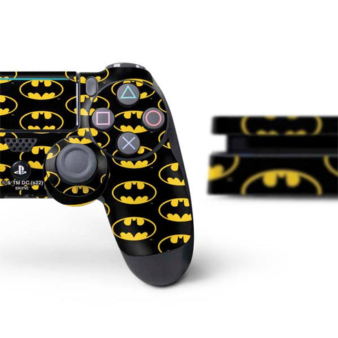 DC Comics Batman Logo Pattern PS4 Slim Bundle Skin