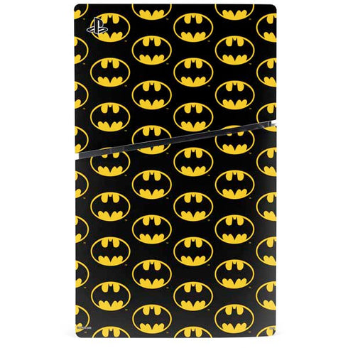 DC Comics Batman Logo Pattern PS5 Slim Disk Console Skin